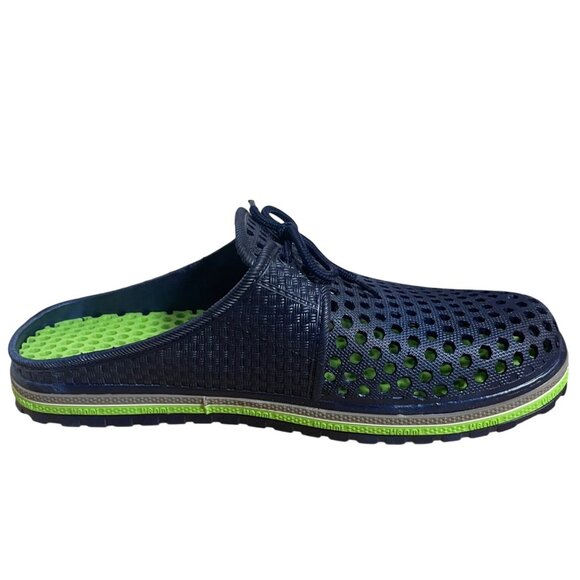 Uanmi EVA Mesh Slip-On Sandals Lightweight Navy & Green Size EU 43 US 11 - Picture 1 of 8